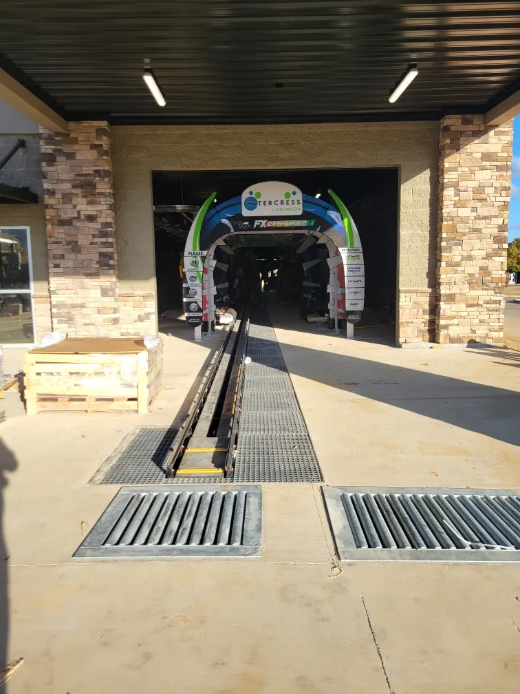 Watercress car wash tunnel entrance in Alabama